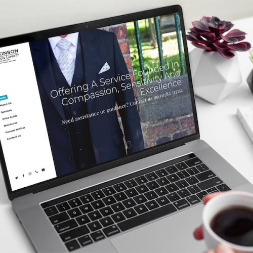 Hopkinson Wootton Lovatt Home page design on a macbook