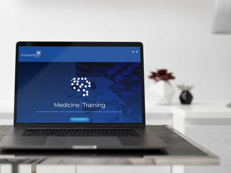 Medication training experts Momentum People's website homepage design by TukTuk Creative Marketing