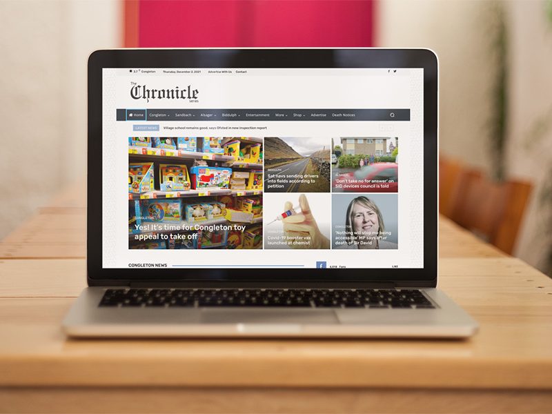 The Chronicle Series homepage design