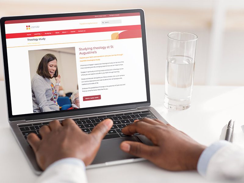 St Augustine’s College of Theology website theology page design