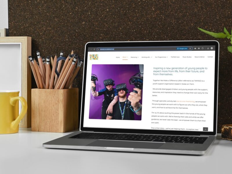 TWMAD About website Page design