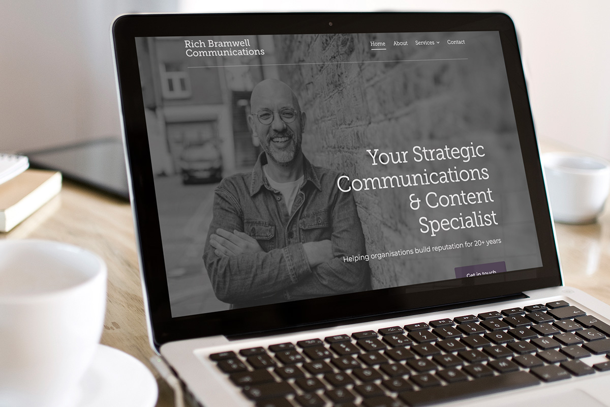 Rich Bramwell Communications website homepage design