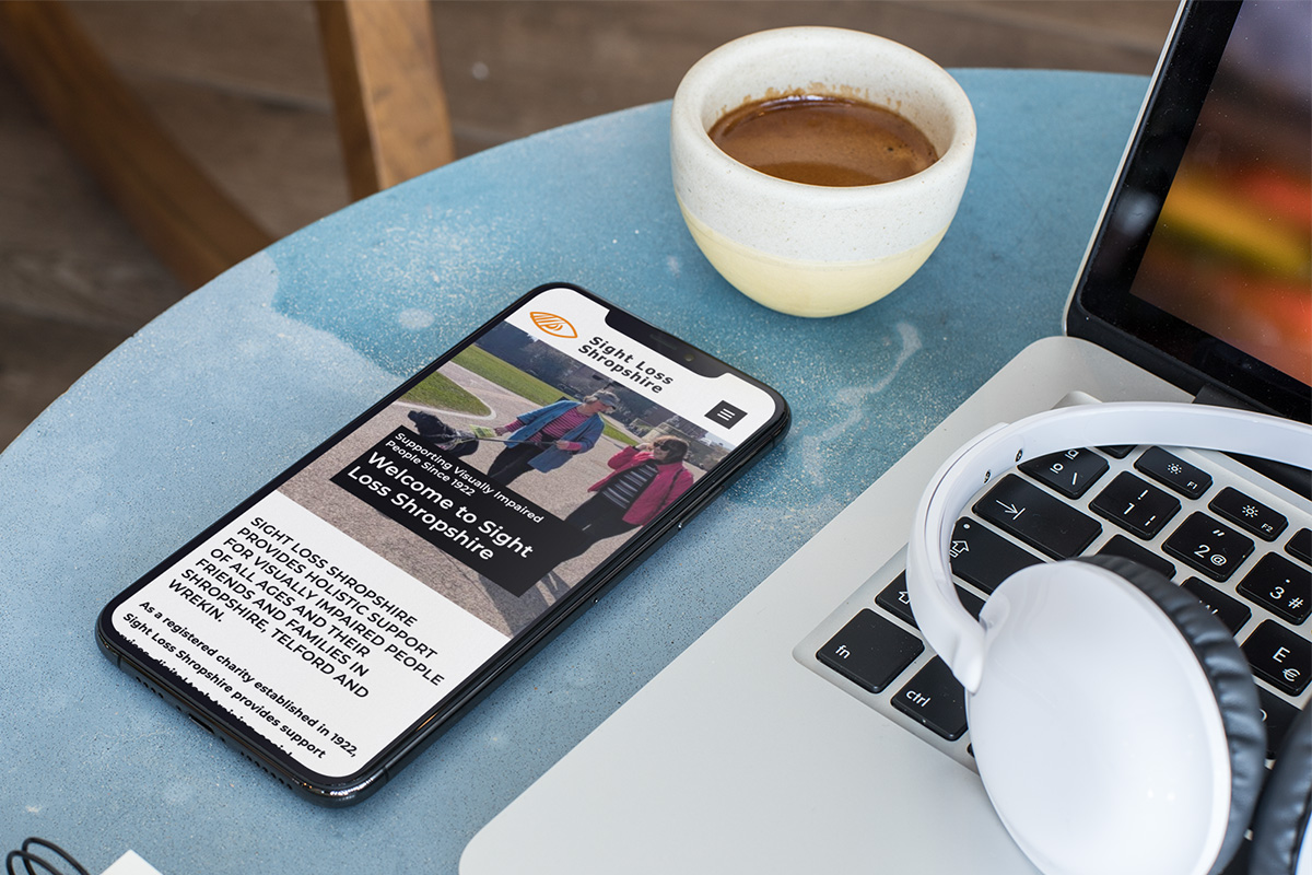 Sightloss Shropshire-Website homepage design